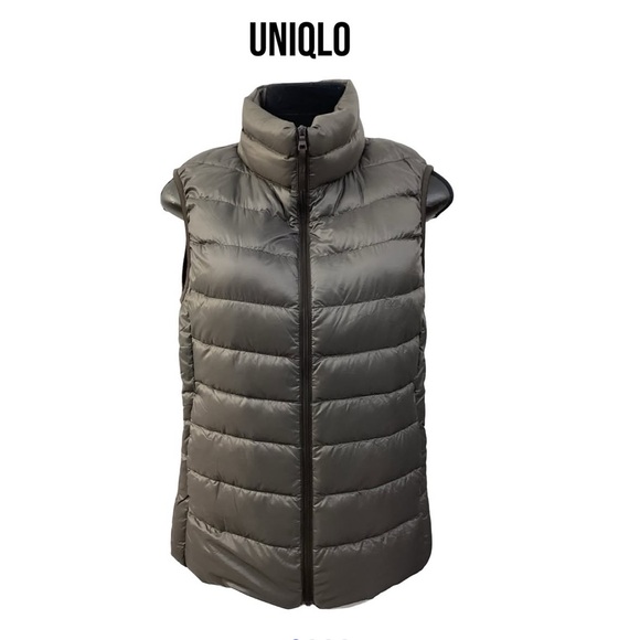 Uniqlo green grey ultra light vest EUC - Picture 2 of 10